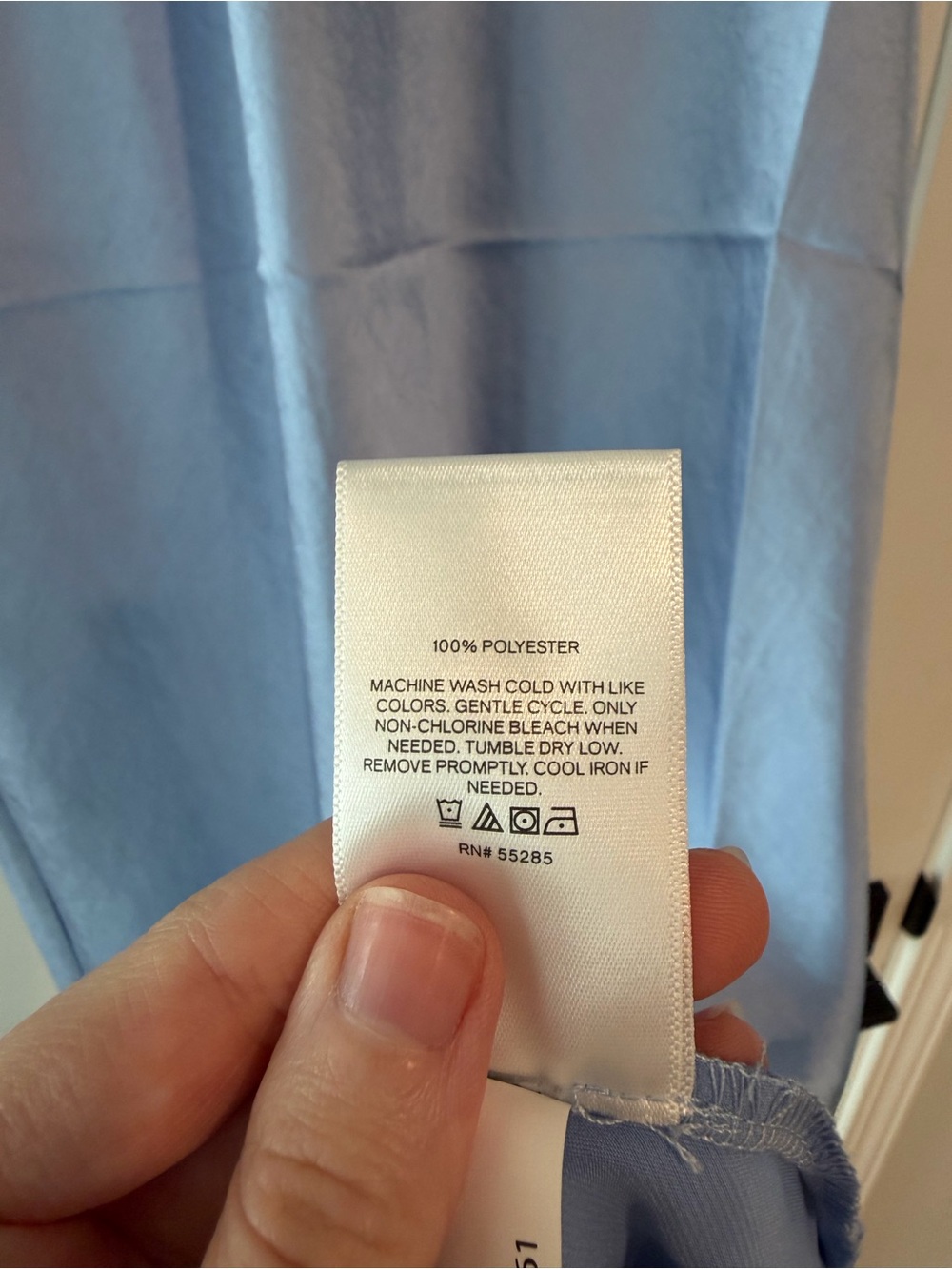 Express Light Blue Satin Slip Dress - Picture 4 of 7